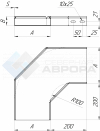 Угловая секция замкового лотка 50x50x0.7 ЛМЗУ