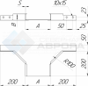 Секция отвода монтажного лотка 50x50x0.7 ЛМО